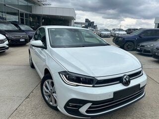 2023 Volkswagen Polo AE MY23 85TSI DSG Style White 7 Speed Sports Automatic Dual Clutch Hatchback.