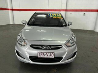 2014 Hyundai Accent RB2 Active Silver 4 Speed Sports Automatic Sedan.
