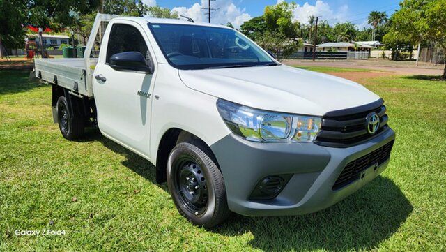Pre-Owned Toyota Hilux TGN121R Workmate 4x2 Darwin, 2018 Toyota Hilux TGN121R Workmate 4x2 Glacier White 6 Speed Sports Automatic Cab Chassis