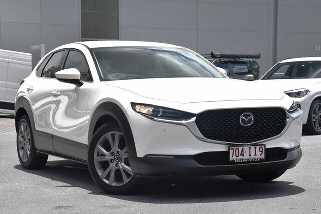Used Mazda CX-30 DM2W7A G20 SKYACTIV-Drive Touring Newstead, 2021 Mazda CX-30 DM2W7A G20 SKYACTIV-Drive Touring White 6 Speed Sports Automatic Wagon