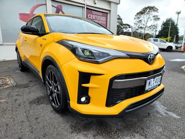 Pre-Owned Toyota C-HR ZYX10R GR E-CVT 2WD Sport Ferntree Gully, 2022 Toyota C-HR ZYX10R GR E-CVT 2WD Sport Hornet Yellow 7 Speed Constant Variable Wagon Hybrid