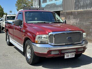 2002 Ford F250 XLT 4x2 Red 4 Speed Automatic Utility.