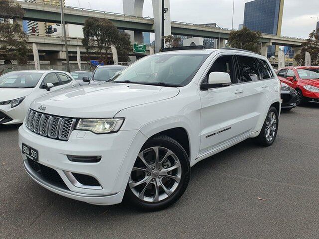 Used Jeep Grand Cherokee WK MY19 Summit South Melbourne, 2019 Jeep Grand Cherokee WK MY19 Summit Bright White 8 Speed Sports Automatic Wagon