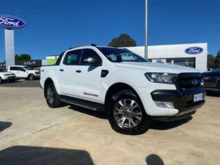 2017 Ford Ranger Wildtrak White Sports Automatic Double Cab Pick Up.