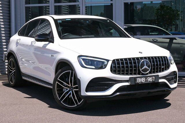 Used Mercedes-Benz GLC-Class C253 800+050MY GLC43 AMG Coupe SPEEDSHIFT TCT 4MATIC Essendon Fields, 2020 Mercedes-Benz GLC-Class C253 800+050MY GLC43 AMG Coupe SPEEDSHIFT TCT 4MATIC White 9 Speed