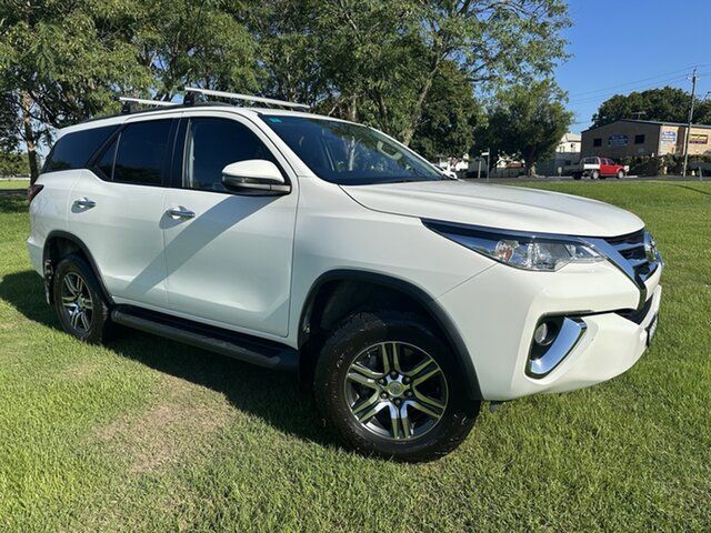 Pre-Owned Toyota Fortuner GUN156R MY19 GXL South Grafton, 2018 Toyota Fortuner GUN156R MY19 GXL Glacier White 6 Speed Automatic Wagon
