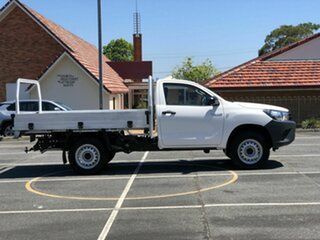 2020 Toyota Hilux GUN135R Workmate 4x2 Hi-Rider White 6 Speed Manual Cab Chassis.