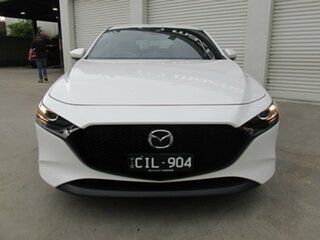 2023 Mazda 3 BP2H7A G20 SKYACTIV-Drive Evolve White 6 Speed Sports Automatic Hatchback.