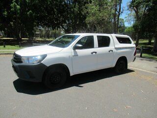 2017 Toyota Hilux TGN121R Workmate Double Cab 4x2 White 6 Speed Sports Automatic Utility