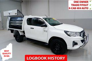 2018 Toyota Hilux GUN126R SR Extra Cab White 6 Speed Sports Automatic Cab Chassis