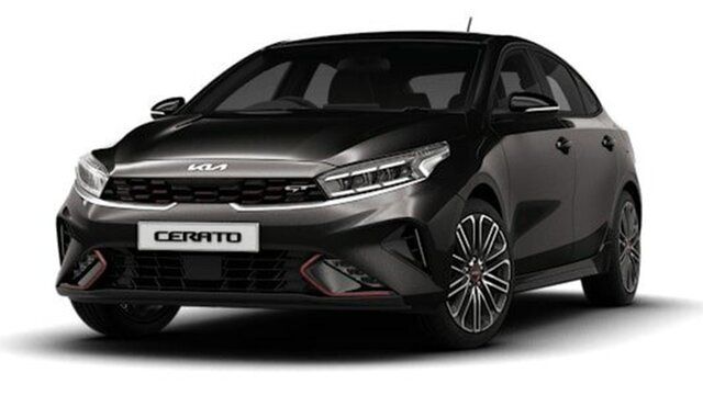 New Kia Cerato BD MY24 GT DCT Cleveland, 2023 Kia Cerato BD MY24 GT DCT Aurora Black Pearl 7 Speed Sports Automatic Dual Clutch Hatchback