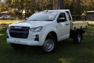 2023 Isuzu D-MAX RG MY23 SX 4x2 High Ride Mineral White 6 Speed Manual Cab Chassis.