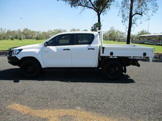 2018 Toyota Hilux GUN126R SR Double Cab Glacier White 6 Speed Manual Cab Chassis