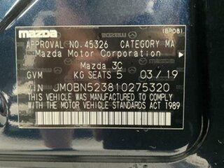 2019 Mazda 3 BN MY18 SP25 (5Yr) Blue 6 Speed Automatic Sedan