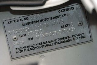 2008 Mitsubishi Triton ML MY08 GL 4x2 White 5 Speed Manual Cab Chassis