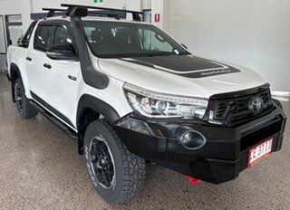 2019 Toyota Hilux GUN126R Rugged X Double Cab White 6 Speed Sports Automatic Utility.