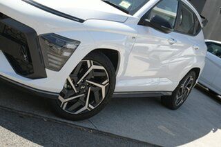 2023 Hyundai Kona OS.V5 MY23 N-Line D-CT AWD Atlas White 7 Speed Sports Automatic Dual Clutch Wagon.