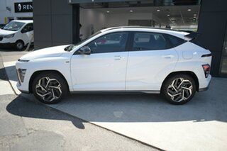 2023 Hyundai Kona OS.V5 MY23 N-Line D-CT AWD Atlas White 7 Speed Sports Automatic Dual Clutch Wagon