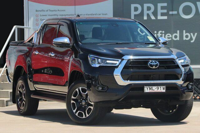 Pre-Owned Toyota Hilux GUN126R SR5 Double Cab Guildford, 2023 Toyota Hilux GUN126R SR5 Double Cab Eclipse Black 6 Speed Sports Automatic Utility