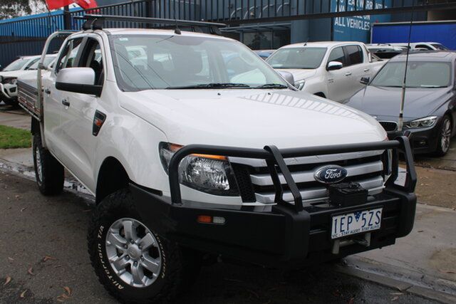 Used Ford Ranger PX XLS Double Cab West Footscray, 2015 Ford Ranger PX XLS Double Cab White 6 Speed Manual Utility