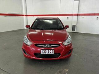 2013 Hyundai Accent RB Active Red 4 Speed Sports Automatic Sedan.
