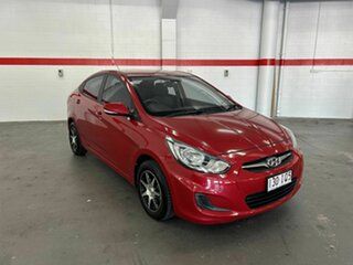 2013 Hyundai Accent RB Active Red 4 Speed Sports Automatic Sedan.
