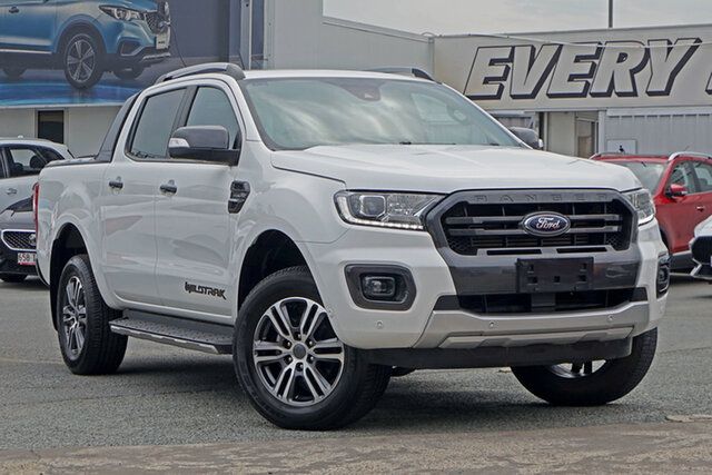 Used Ford Ranger PX MkIII 2021.25MY Wildtrak Springwood, 2021 Ford Ranger PX MkIII 2021.25MY Wildtrak White 10 Speed Sports Automatic Double Cab Pick Up