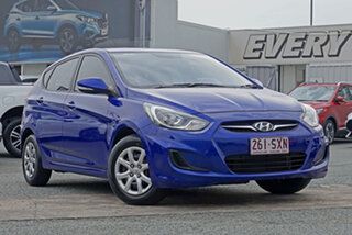 2012 Hyundai Accent RB Active Blue 4 Speed Sports Automatic Hatchback.