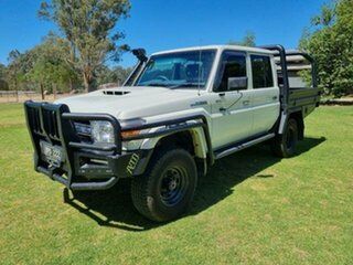 2020 Toyota Landcruiser GXL French Vanilla Manual Dual Cab Chassis