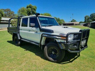 2020 Toyota Landcruiser GXL French Vanilla Manual Dual Cab Chassis.