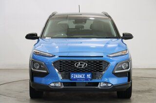 2017 Hyundai Kona OS MY18 Highlander 2WD Blue Lagoon & Phantom Black Roof 6 Speed Sports Automatic