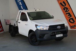 2018 Toyota Hilux TGN121R MY17 Workmate Glacier White 5 Speed Manual Cab Chassis