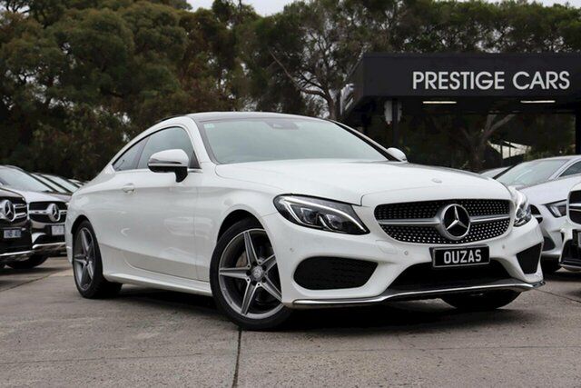Used Mercedes-Benz C-Class C205 807+057MY C200 9G-Tronic Balwyn, 2017 Mercedes-Benz C-Class C205 807+057MY C200 9G-Tronic White 9 Speed Sports Automatic Coupe