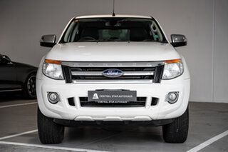 2013 Ford Ranger PX XLT Double Cab Cool White 6 Speed Sports Automatic Utility