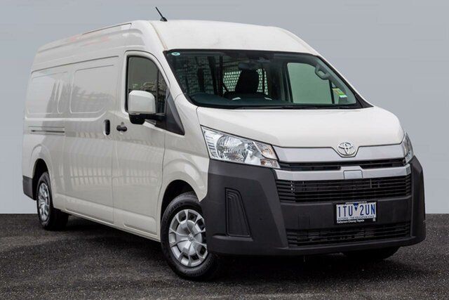 Pre-Owned Toyota HiAce GDH320R High Roof Super LWB Keysborough, 2021 Toyota HiAce GDH320R High Roof Super LWB White 6 Speed Sports Automatic Van