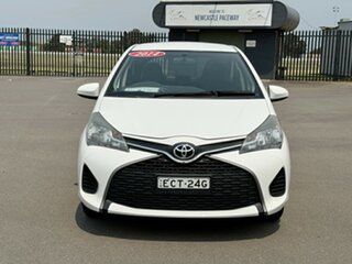 2014 Toyota Yaris NCP130R Ascent White 5 Speed Manual Hatchback.