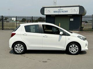 2014 Toyota Yaris NCP130R Ascent White 5 Speed Manual Hatchback
