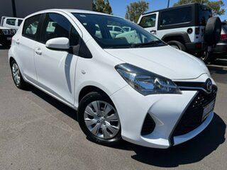 2016 Toyota Yaris NCP130R Ascent White 4 Speed Automatic Hatchback.