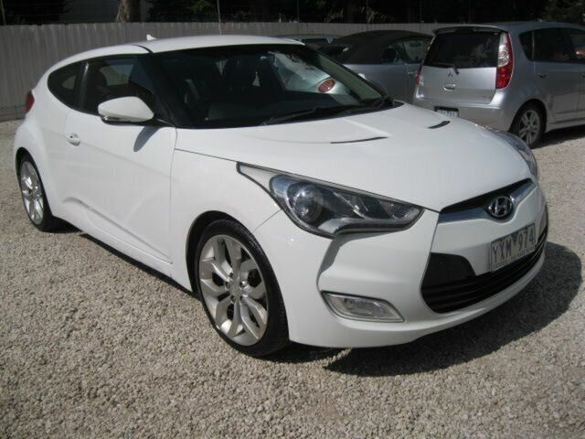 Used Hyundai Veloster FS Coupe Seaford, 2012 Hyundai Veloster FS Coupe White 6 Speed Manual Hatchback