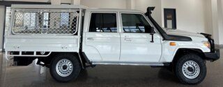 2018 Toyota Landcruiser VDJ79R Workmate Double Cab White 5 Speed Manual Cab Chassis