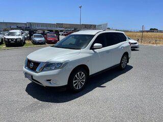 2016 Nissan Pathfinder R52 MY15 ST (4x2) White Continuous Variable Wagon.