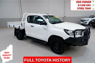 2019 Toyota Hilux GUN126R SR Extra Cab White 6 Speed Manual Cab Chassis