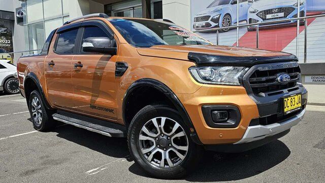 Used Ford Ranger PX MkIII 2019.75MY Wildtrak Liverpool, 2019 Ford Ranger PX MkIII 2019.75MY Wildtrak Orange 10 Speed Sports Automatic Utility