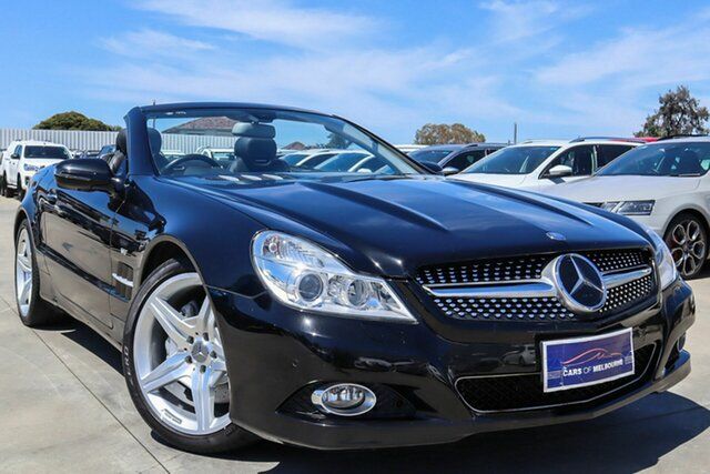 Used Mercedes-Benz SL-Class R230 MY09 SL500 Coburg North, 2009 Mercedes-Benz SL-Class R230 MY09 SL500 Black 7 Speed Sports Automatic Roadster