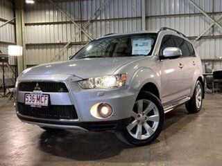 2010 Mitsubishi Outlander ZH MY10 XLS Silver 6 Speed Constant Variable Wagon.