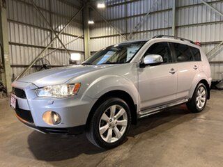 2010 Mitsubishi Outlander ZH MY10 XLS Silver 6 Speed Constant Variable Wagon.
