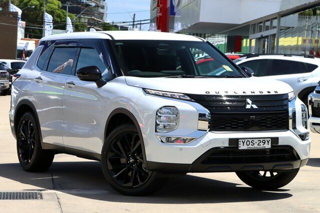 New Mitsubishi Outlander ZM MY24 Black Edition 2WD Mount Gravatt, 2024 Mitsubishi Outlander ZM MY24 Black Edition 2WD White Diamond 8 Speed Constant Variable Wagon