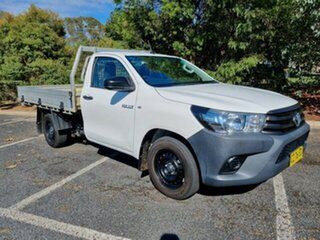 2018 Toyota Hilux GUN122R MY17 Workmate Glacier White 5 Speed Manual Cab Chassis