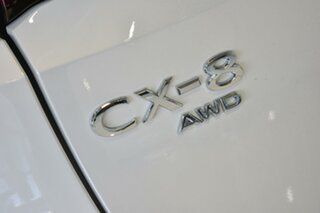 2023 Mazda CX-8 KG4W2A D35 SKYACTIV-Drive i-ACTIV AWD Asaki LE White 6 Speed Sports Automatic Wagon