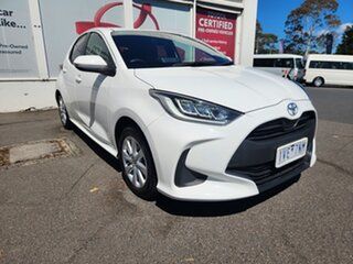 2022 Toyota Yaris Mxpa10R SX Glacier White 1 Speed Constant Variable Hatchback.